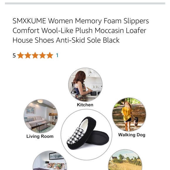 Cozy Black and White Women's Slippers - Picture 2 of 6